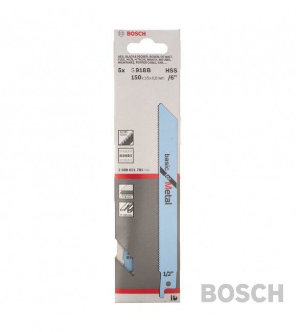 HOJA SERRUCHO SABLE S918 BF x 5 UNID METAL